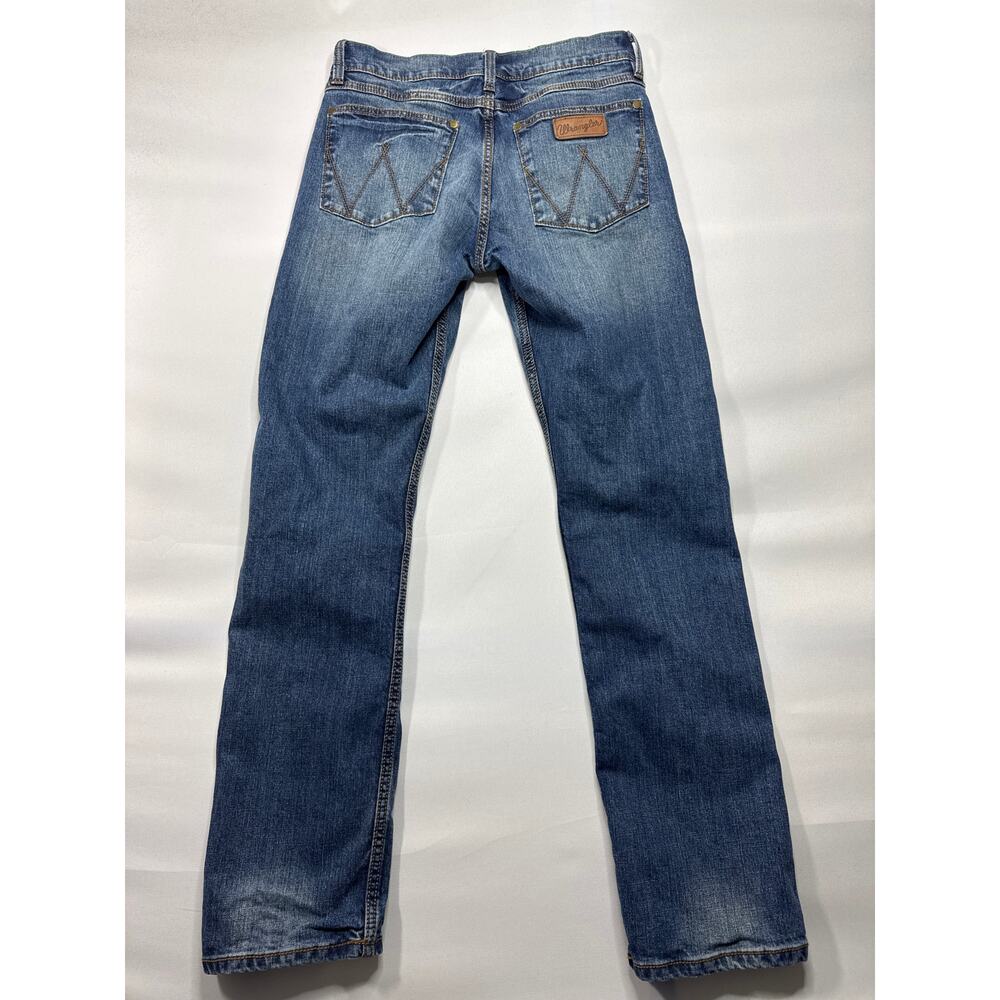 Wrangler Retro Men's Slim Straight Leg Blue Denim Jeans - Size 30x34 (30x32) - Picture 2 of 5